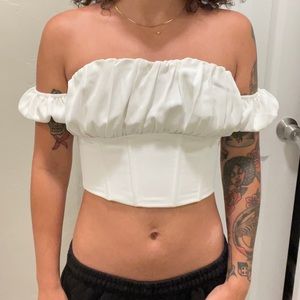 Super cute peasant corset top from sample sale. Worn once, excellent condition.